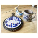 GOOSE PLANTER AND WALL HANGING, WOODSTOCK NY