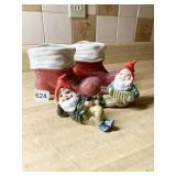 MADE IN JAPAN NUMBERED GNOME FIGURES, CERAMIC