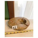 POLISHED STONE ASHTRAY