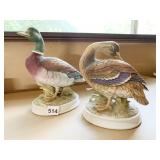 2 PORCELAIN DUCK FIGURINES BY ANDREA