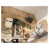 TINS, BOY SCOUT CARDS, CHRISTMAS ORNAMENT, BEE