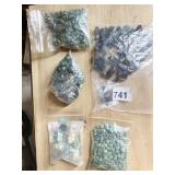 BAGS OF VARIOUS STONE AND MINERALS, SOME