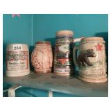 BEER STEINS, BUDWEISER, CALIFORNIA, OLD TIMEY
