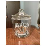 GLASS HERSHEYï¿½S MILK CHOCOLATE CANDY CANISTER