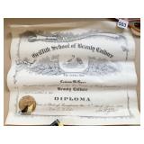 1935 DIPLOMA FROM GRIFFITH SCHOOL OF BEAUTY