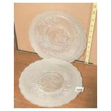 IMPERIAL GLASS OPALESCENT VILLAGE SCENE PLATES