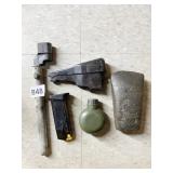 GUN ITEMS, 9 MM CARTRIDGE, VINTAGE PLASTIC