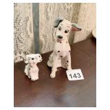 DISNEY 101 DALMATIANS PORCELAIN FIGURINES MADE IN