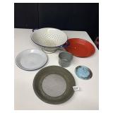 METAL COLLANDER, STRAINER, PIE PANS, ETC.