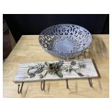 METAL BOWL, WALL HANGER COAT RACK
