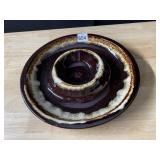 POTTERY SALSA & DIP PLATE