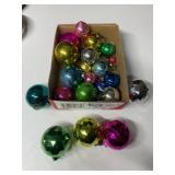 VINTAGE PLASTIC AND GLASS CHRISTMAS BALLS