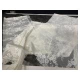 LACE FABRIC PIECES, DOILIES, NAPKINS