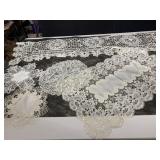 LACE FABRIC PIECE 96 X 60, DOILIES, DRESSER