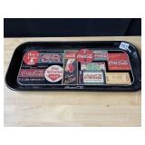 COKE TRAY W/ VARIOUS YEARS SIGN ART