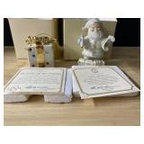 LENOX ORNAMENTS THE JEWELED GIFT BOX AND SANTA