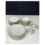 HAND PAINTED NIPPON SUGAR/CREAMER, 10 DESSERT