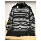 ROC A WEAR SZ. 3X BLACK AND WHITE SWEATER