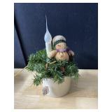 CROCK LIGHT W/ GINGERBREAD MAN