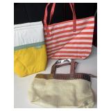 INSULATED BAG AND PINK STRIPPED