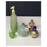 SMALL OIL LAMP, CORN ON THE COBB SOAP DISPENCER