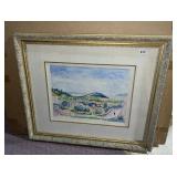 WATERCOLOR BY PICO "TWO BIKERS" 10/31/89, ORNATE