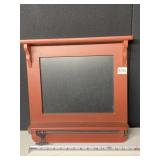 WOOD CHALKBOARD CENTER WALL SHELF