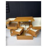 LORI GREINER JEWELRY BOX LIFT TOP TWO DOORS AND 4