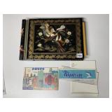 SCRAPBOOK MADE IN JAPAN WITH CARVED WOOD AND