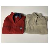 CROFT AND BARROW SZ M 1/4 ZIP FLEECE AND SZ L OLD