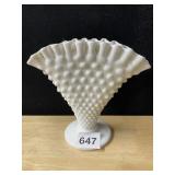 MILK GLASS HOBNAIL BUD VASE
