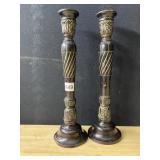 METAL CANDLE STICK HOLDERS 15" H