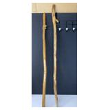 2 WOOD WALKING STICKS