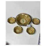 MR. PEANUT TIN PEANUT BOWL AND SMALL PERSONAL