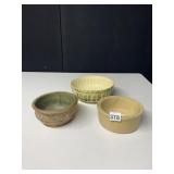 WELLER POTTERY BOWL, CROCK AND SERVING BOWL