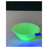 MCKEE CUSTAR GLASS SMALL MIXING BOWL, GLOWS