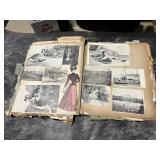 VINTAGE SCRAP BOOK WITH CARDS, MAGAZINE