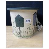 PIERCED TIN ILLUMINATED, HAND PAINTED