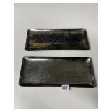 HEAVY HAMMERED NICKLE RECTANGLE PLATTERS