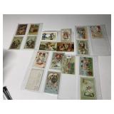 VINTAGE VALENTINE POSTCARDS GROUP OF 30