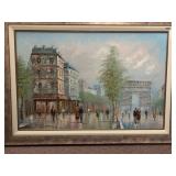 PAINTING ON CANVAS BY T. CARSON, 30.5" H X 42.5"