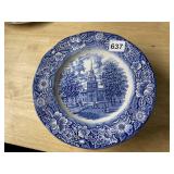 7 LIBERTY BLUE PLATES