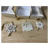 LENOX ORNAMENTS "HE THREE KINGS", 2 SNOWFLAKES