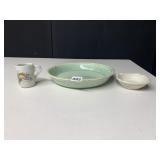 OVEN SERVE STONEWARE PIE DISH, ETC.