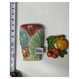 CHALK FRUIT WALL ACCENT, WALL POCKET