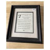 FRAMED WALL HANGING 18 X 14.5