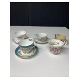 TEACUPS AND SAUCERS INCLUDING AYNSELY, ROYAL