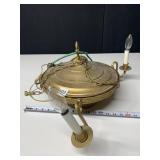 ANTIQUE BRASS LIGHT FIXTURE