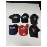 6 BASEBALL HATS INCLUDING REEBOK NHL HAT,