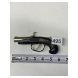 VINTAGE DERRINGER GUN LIGHTER, BRASS TONE
